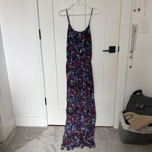 Guess Floral Maxi Dress - Purple and Blue